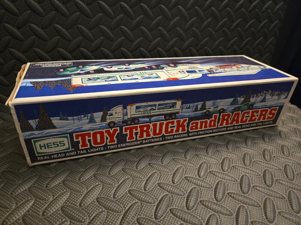 1993 Hess Toy Truck and Racers New In Box Christmas Holiday Truck